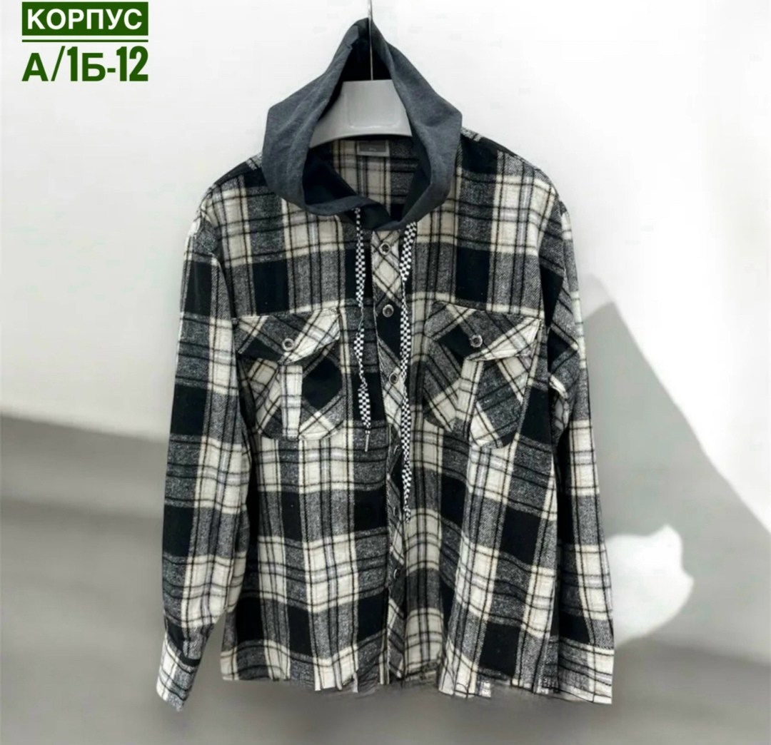 рубашка с капюшоном,рубашка в клетку с длинным рукавом,рубашка мужская с капюшоном,рубашка в клетку с длинным рукавом теплая,мужская клетчатая рубашка