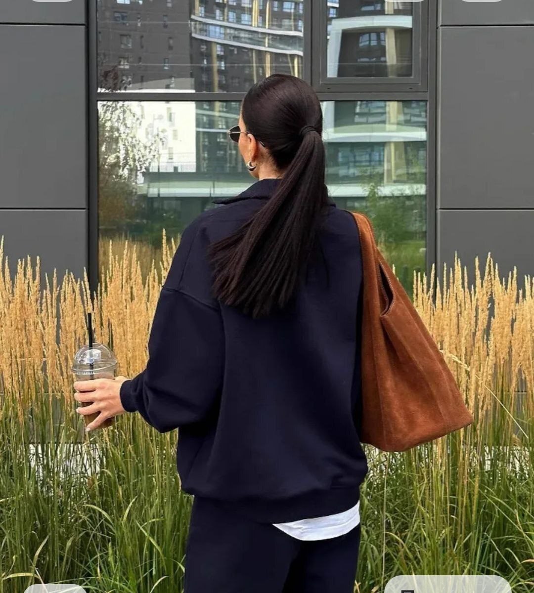 свитшот на молнии оверсайз,свитшот на молнии оверсайз темно-голубой,костюм спортивный,женские костюмы,мода мужская