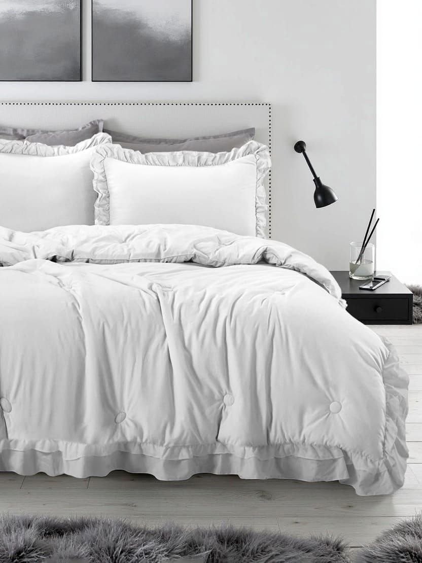 комплект постельного белья,комплект постельного белья с одеялом евро,комплект постельного белья с одеялом сатин евро,комплект постельного белья с одеялом,наволочка с рюшами