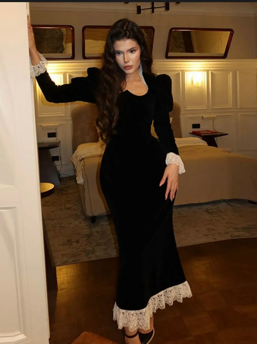 черное бархатное платье,вечернее платье черное,элегантное сетчатое бархатное черное длинное платье,классическое вечернее платье,бархатное платье