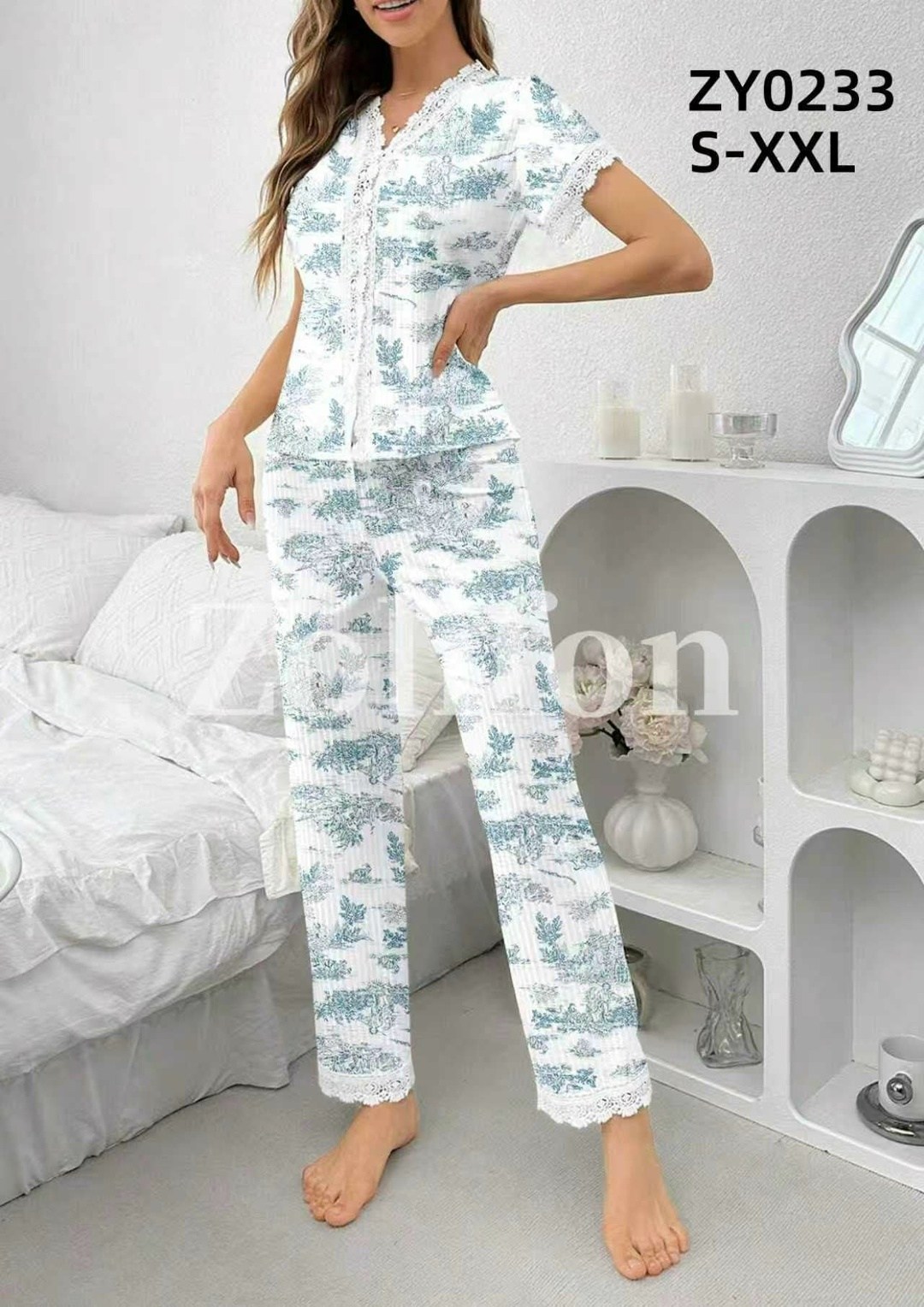комплект пижамы для девушек,пижама женская трикотажная,пижама женская zolifon,пижама женская,пижама женская с цветами