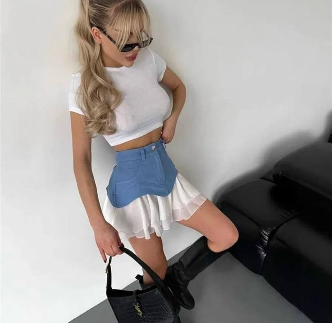 джинсовая юбка с воланами,идеальная юбка,юбка мини,юбка,мини юбка с воланами