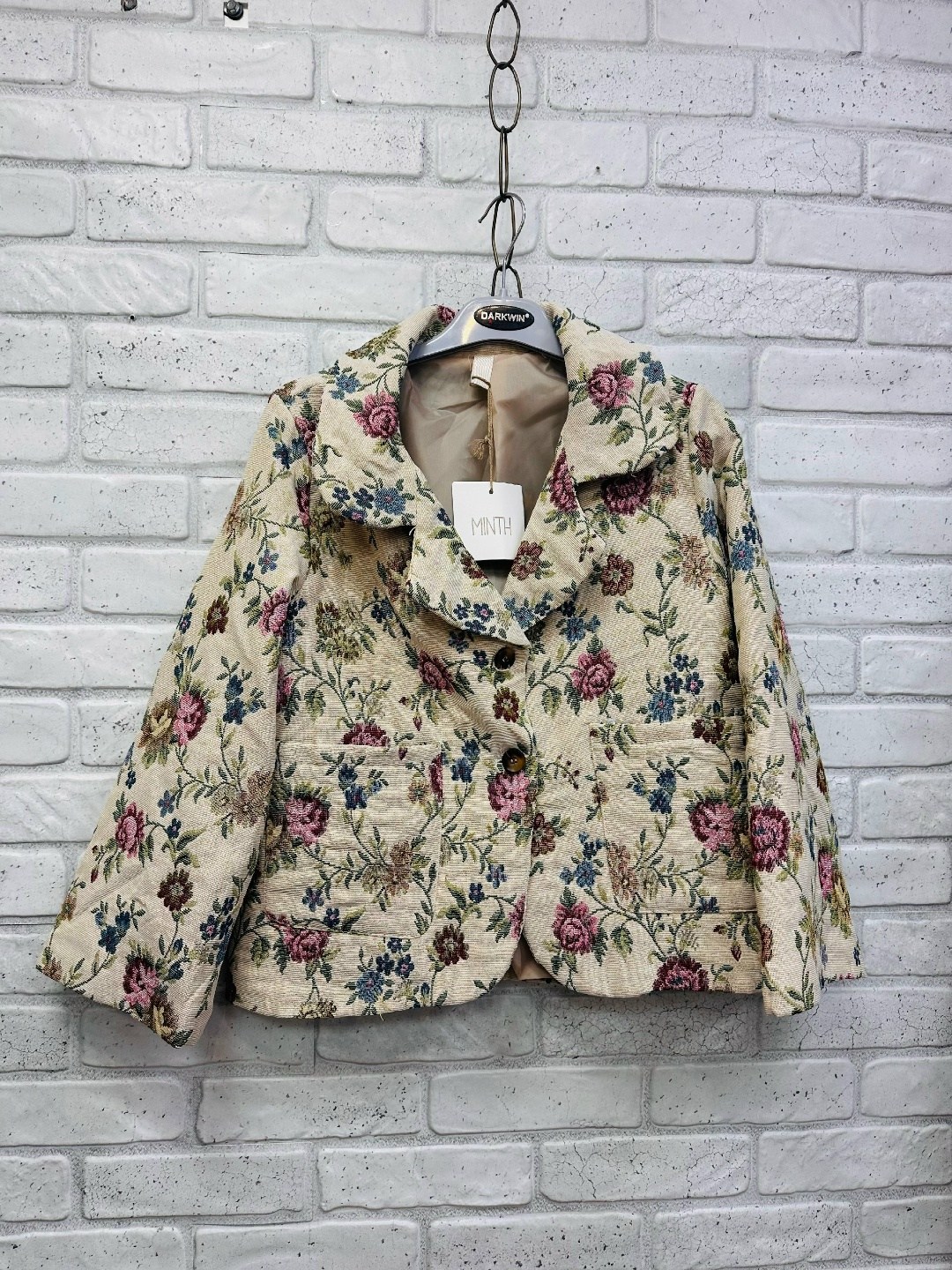жакет с цветочным принтом,жакет,пиджак с принтом женский,куртка,куртка в стиле пэчворк