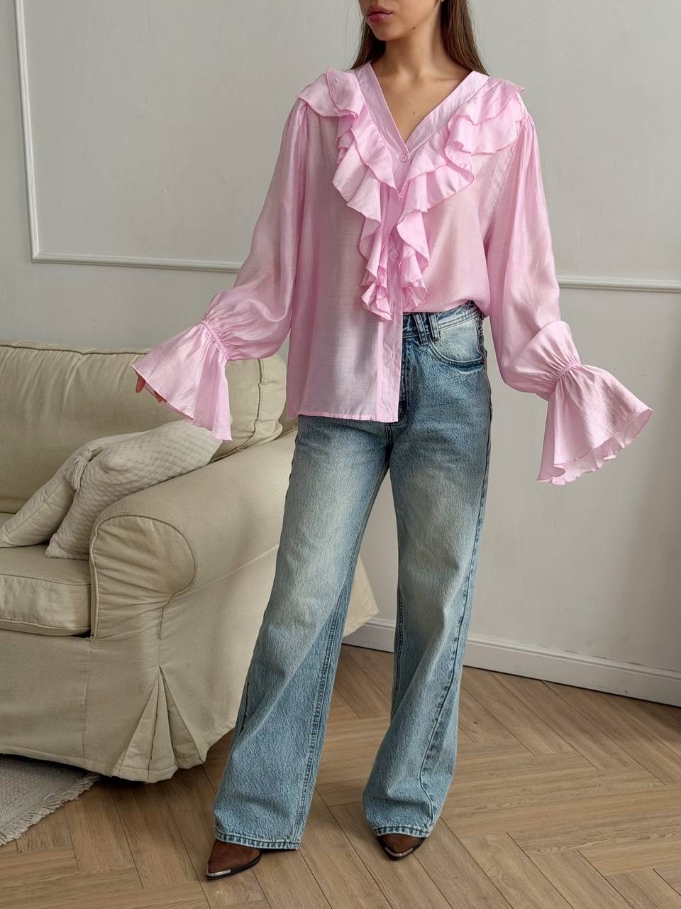 блузка с оборками,блуза свободного кроя,блузка с рюшами,блузы,модная блузка