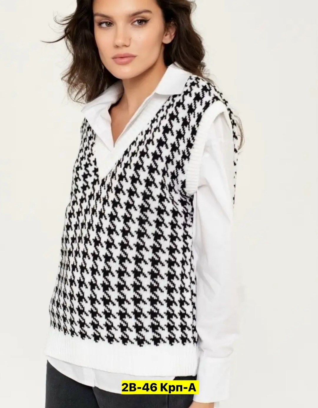 жилет гусиная лапка,вязаный жилет офисный,жилет вязаный женский,жилетка женская,жилетка вязаная