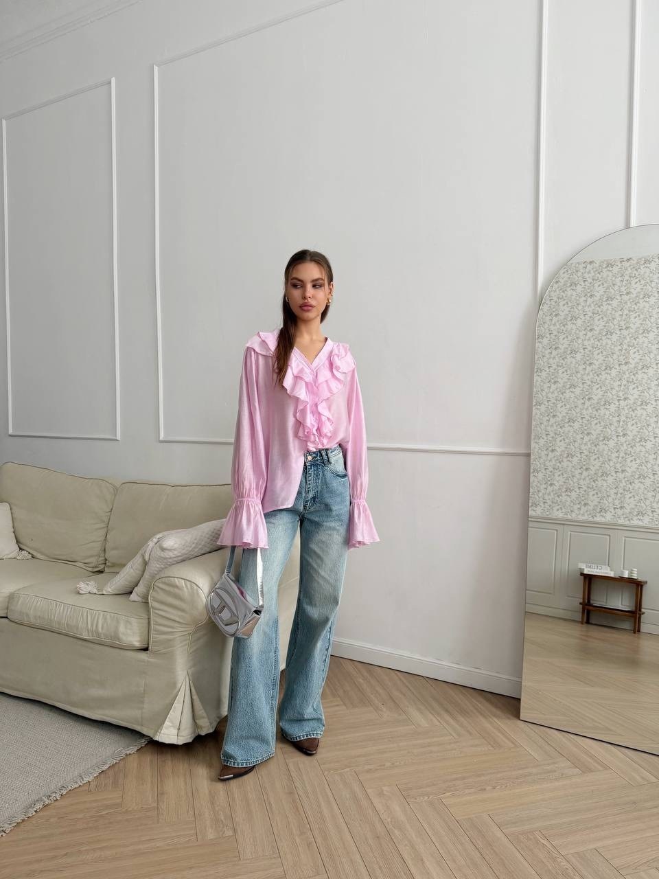 блузка с оборками,блуза свободного кроя,блузка с рюшами,блузы,модная блузка