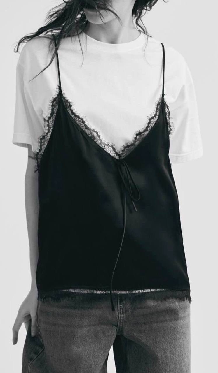 шелковый топ,шелковая майка с кружевом,атласный топ,топ в бельевом стиле,топ с кружевом