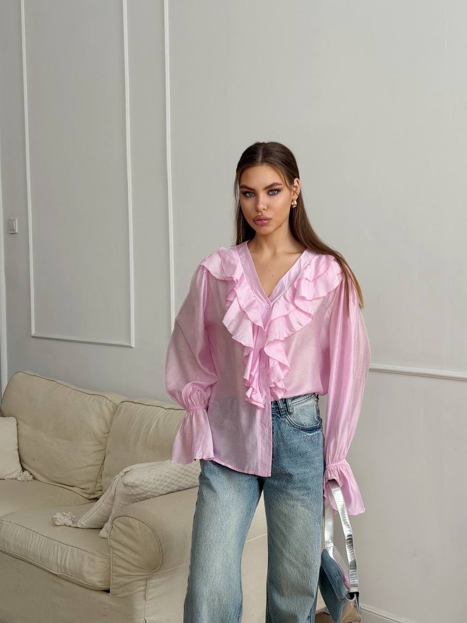 блузка с оборками,блуза свободного кроя,блузка с рюшами,блузы,модная блузка