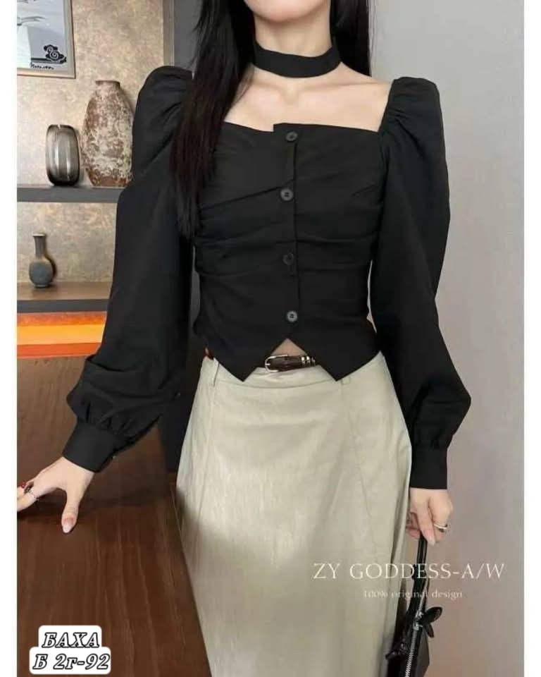 блузка женская приталенная с длинным рукавом,элегантная блузка,блузки женские,блузка с длинными рукавами,атласная блузка с длинным рукавом