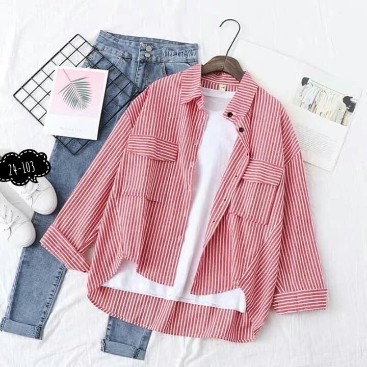 повседневная рубашка,рубашка женская повседневная,рубашка женская,рубашка в полоску повседневная,хлопковая рубашка в полоску оверсайз cosmo brand