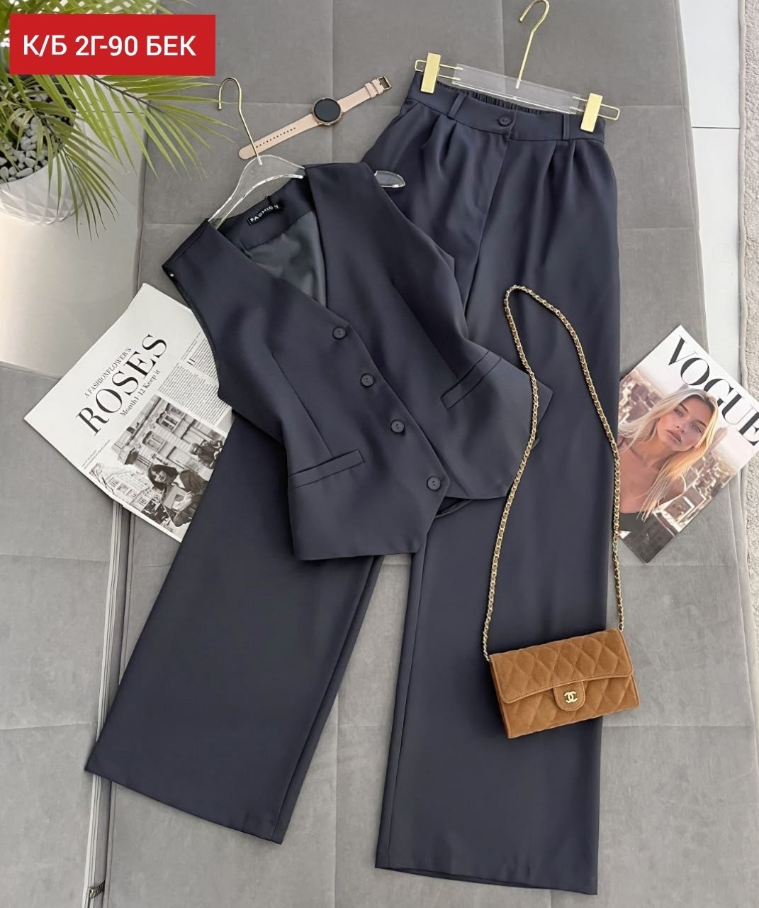 женские костюмы брючные,костюм двойка,костюм брючный с жилеткой li-style 312160391,костюм классический,костюм брючный деловой с жилетом luxe allure