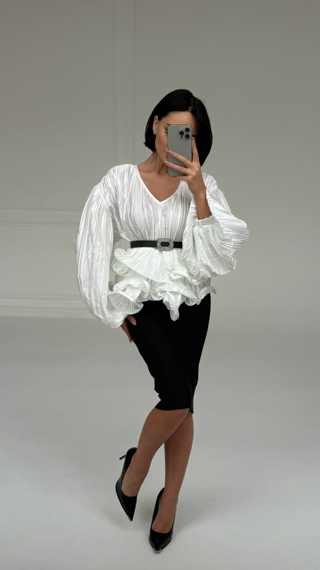 элегантная блузка,блузка плиссе,женская плиссированная блузка twotwin,женская блузка,блузка