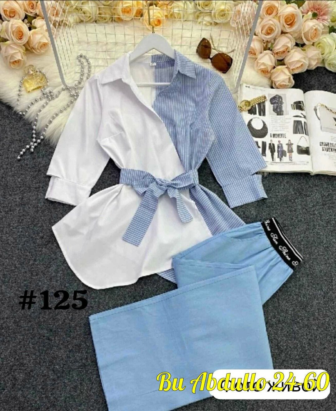 джинсы в корейском стиле,комплект одежды,комплект одежды женские,женские летние костюмы,женский летний комплект из двух предметов