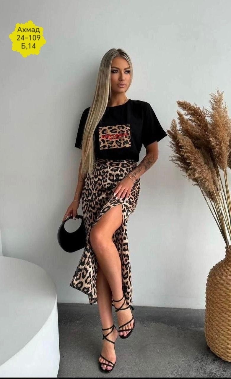 леопардовая юбка,костюм с юбкой женский,костюм с юбкой,юбки леопардовые летние,юбка с принтом