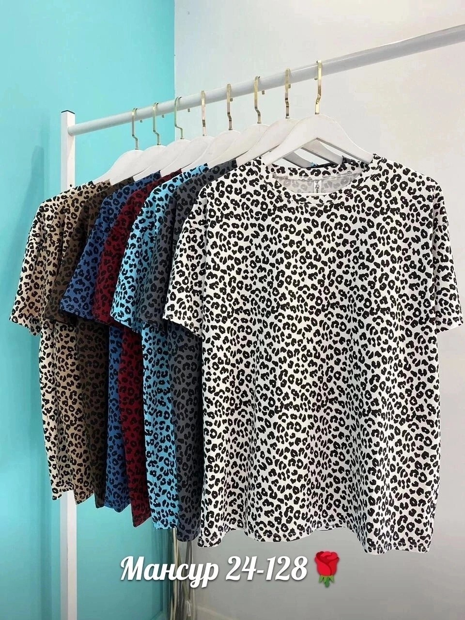 футболки женская,футболка женская леопард, ,женской одежды