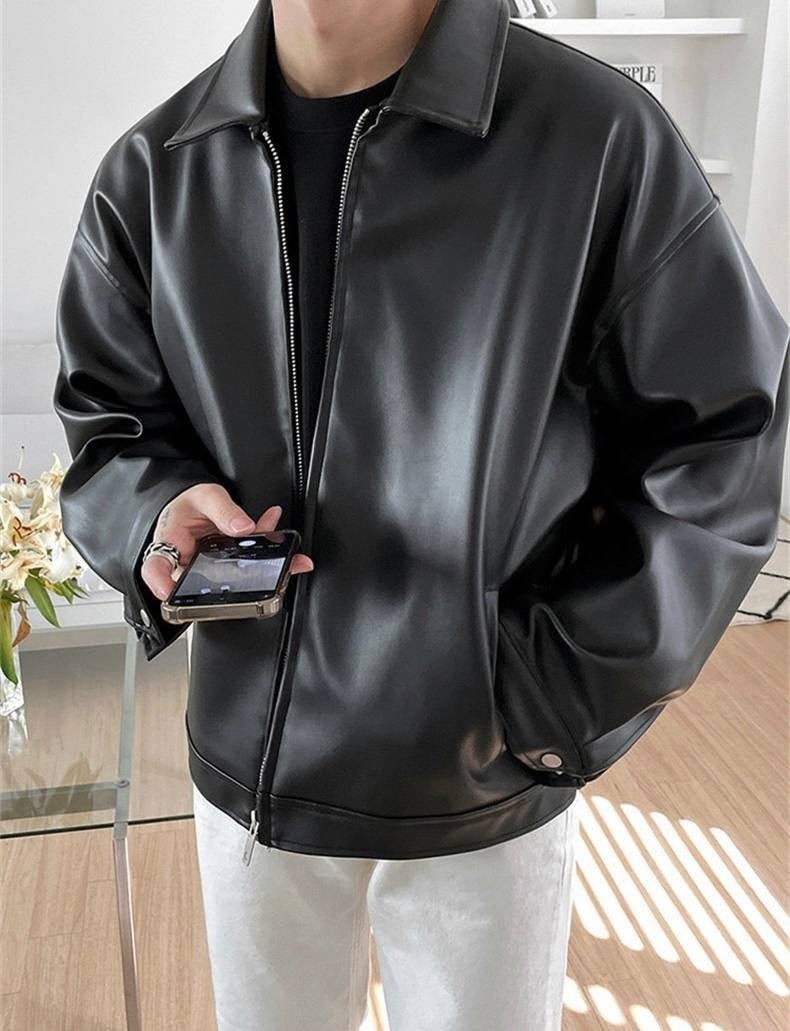 кожаная куртка карден мужская,мужская кожаная куртка,мужская кожаная куртка оверсайз,повседневная куртка,кожаная куртка