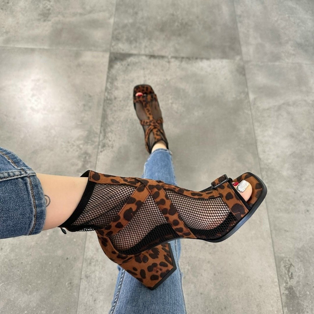 леопардовые босоножки,женская ,сетчатые ботильоны диор,ботильоны с перфорацией,босоножки на платформе с леопардовым принтом