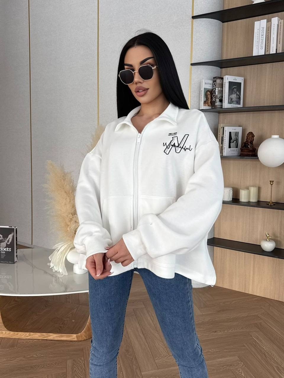 толстовка женская,кофта на замке зип худи оверсайз толстовка женская на молнии,кофта на замке зип худи оверсайз толстовка женская на молнии цвет белый,толстовка оверсайз,свитшот женская