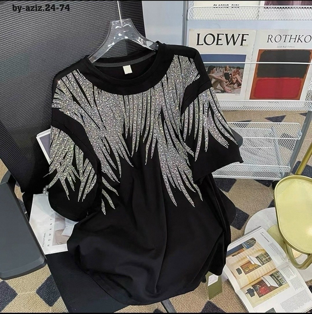 футболки большие размеры со стразами,женские модные повседневные футболки,футболка со стразами женская,футболки женская оверсайз,летние женские футболки