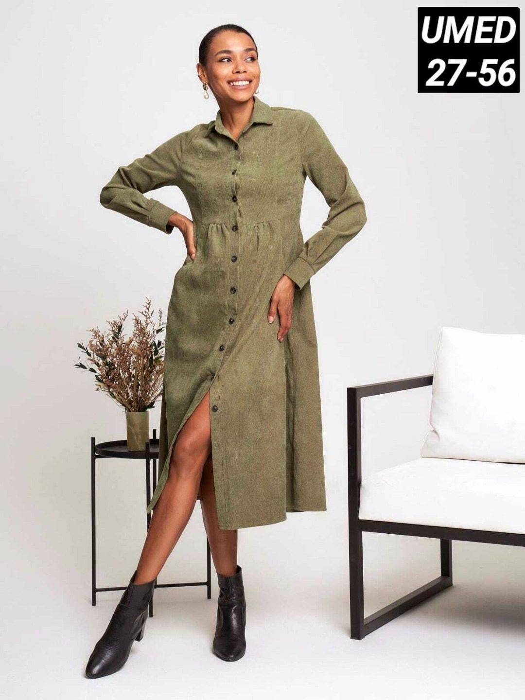 платье женское с длинным рукавом вельветовое,платье рубашка женская,платье женская,платье рубашка миди,платье рубашка вельвет повседневное оливковое