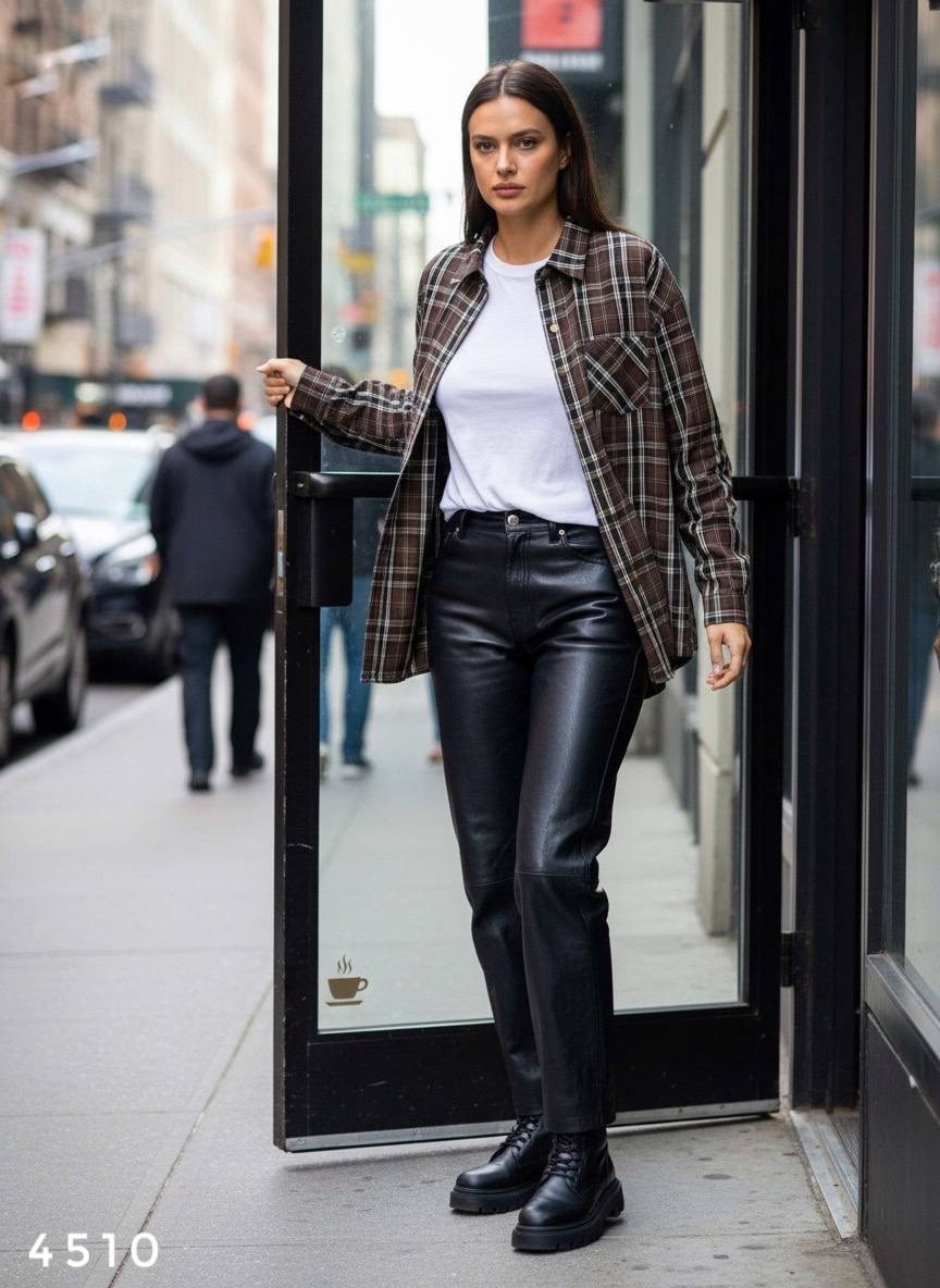 образ с кожаными брюками,кожаные штаны,модные образы,кожаные брюки широкие,образ с кожаными штанами