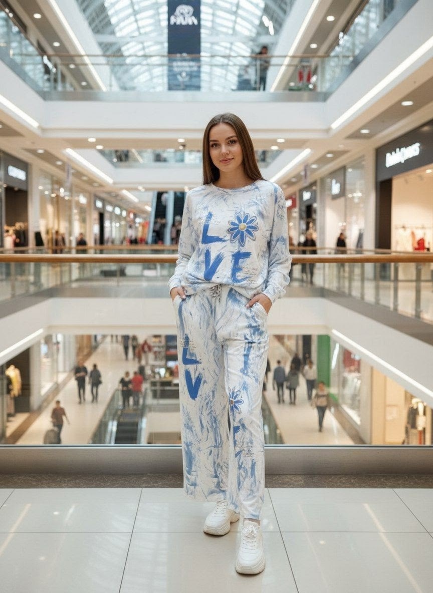 пижамные костюмы,костюмы женские,желтый костюм,костюм с принтом,трикотажные костюмы