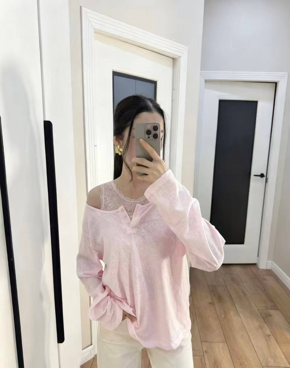 женская кофта,женская футболка с длинным рукавом,футболки с длинными рукавами,вязаный пуловер,корейская одежда