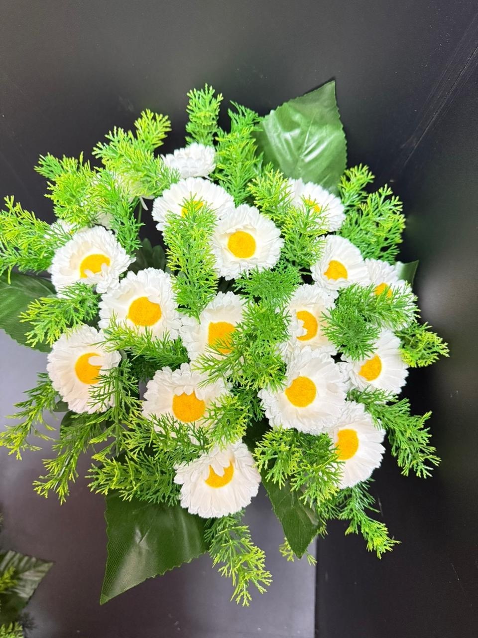 корзина ритуальная из искусcтвенных цветов,искусственный цветы,искусственная цветы на кладбище,букет,ромашки искусственные цветы