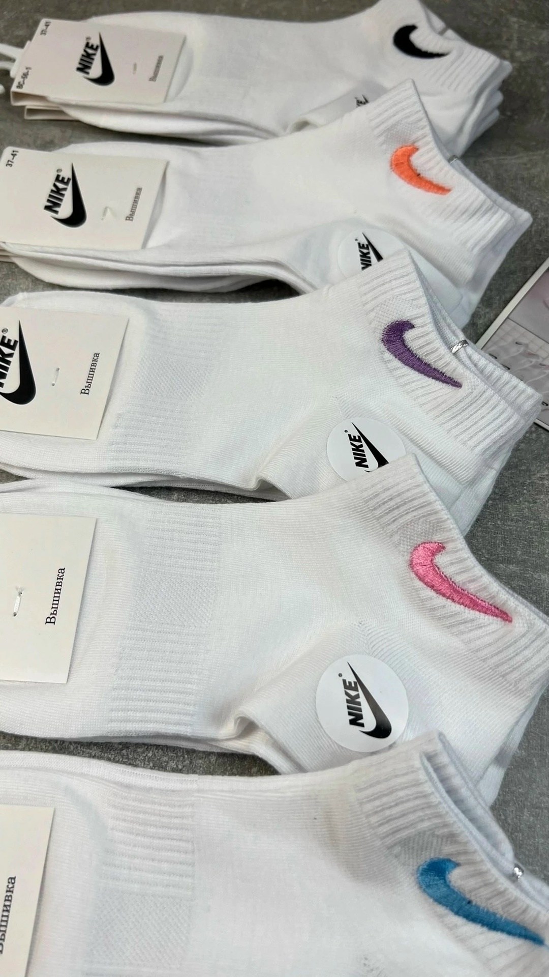 комплект носков женских nike sport socks белых 36-41,носки найк,носки комплект,носки спортивные,носки женские nike