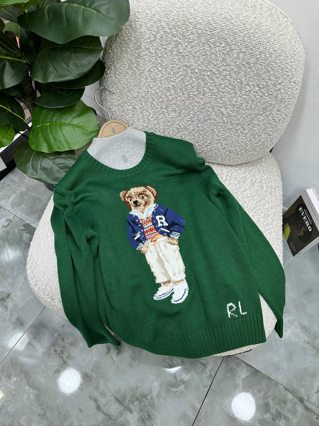 polo ralph lauren свитер с принтом polo bear зеленый,свитер polo ralph lauren,polo ralph lauren свитер 'prep bear' в темно-зеленый,polo ralph lauren bear sweater,polo ralph lauren свитер зеленый