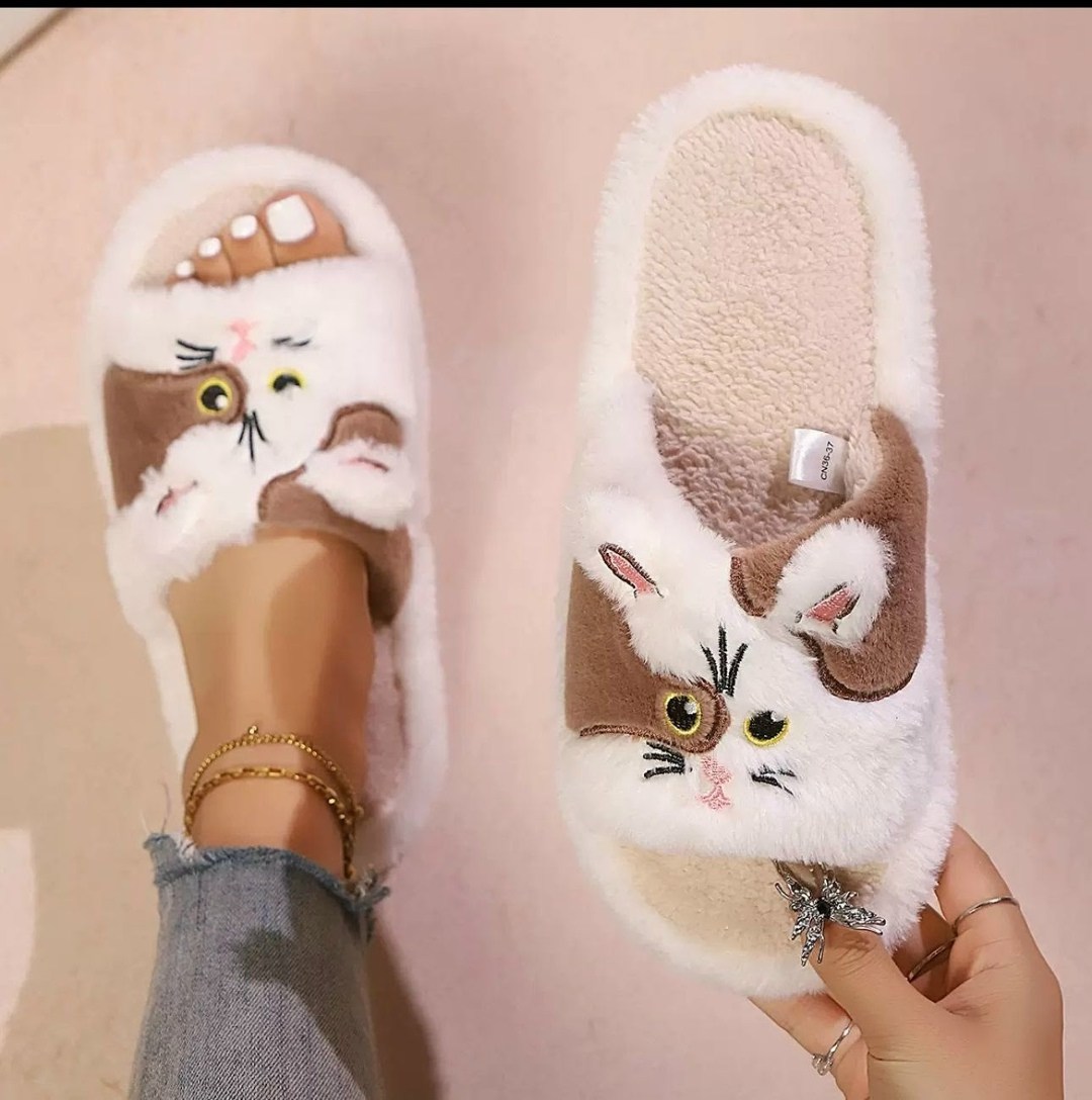 тапочки домашние женские,cat slippers женские легкие пушистые домашние тапочки,женские тапки,тапочки милые,тапочки плюшевые