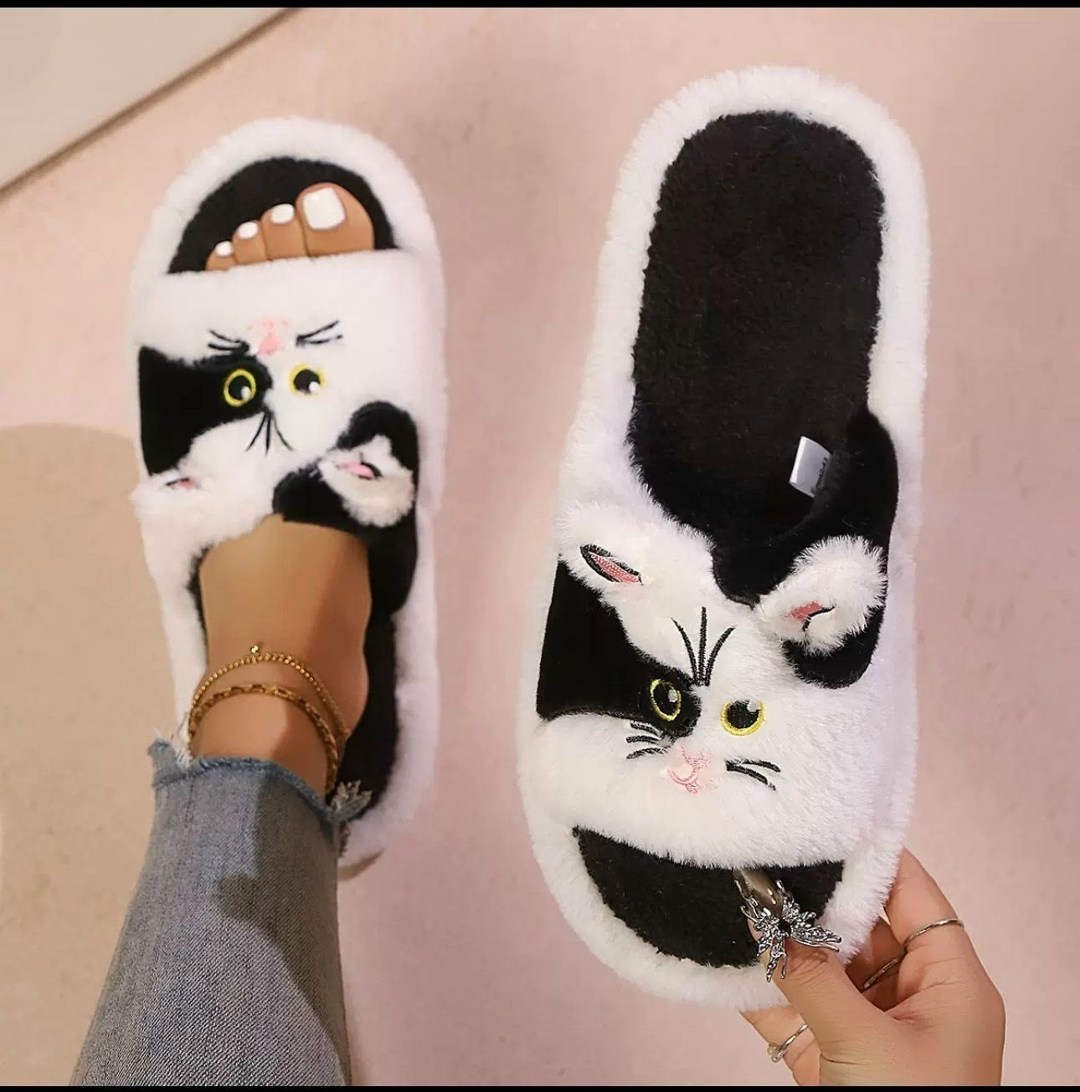 тапочки домашние женские,cat slippers женские легкие пушистые домашние тапочки,женские тапки,тапочки милые,тапочки плюшевые