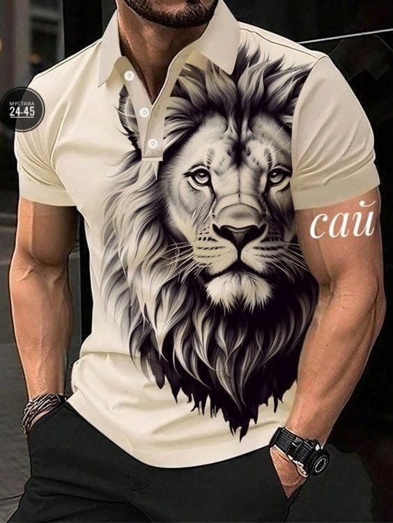 футболка для мужчин хб,мужская рубашка поло,футболка для мужественных образов с королем,футболки для мужчин,футболка поло мужская