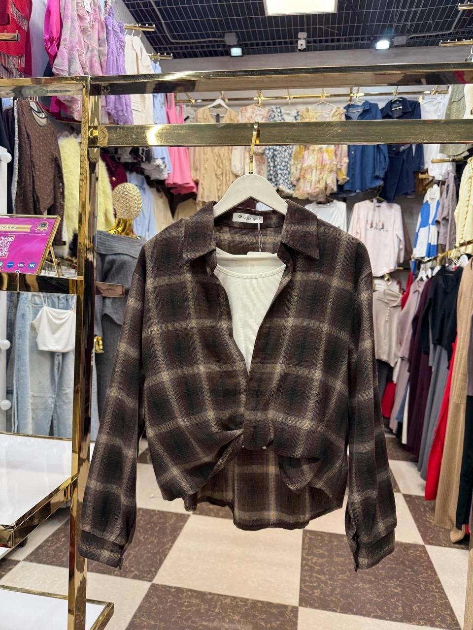 рубашка в клетку оверсайз удлиненная marybeth,рубашка в клетку оверсайз tom joy,женская рубашка в клетку,рубашка оверсайз в клетку,рубашка в клетку оверсайз на кнопках