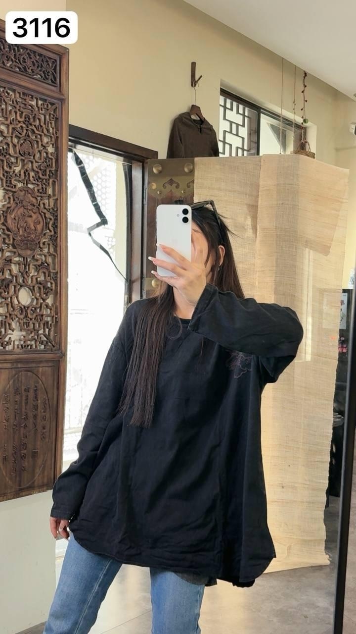 johnature женские винтажные льняные футболки,женские винтажные льняные футболки,повседневная блуза,женская льняная винтажная футболка с длинным,льняная туника