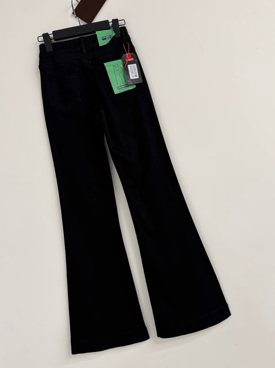 черные джинсы-клеш,джинсы клеш denim 3104 черный w25,джинсы женские,джинсы koton черный,черные женские джинсы микро-клеш