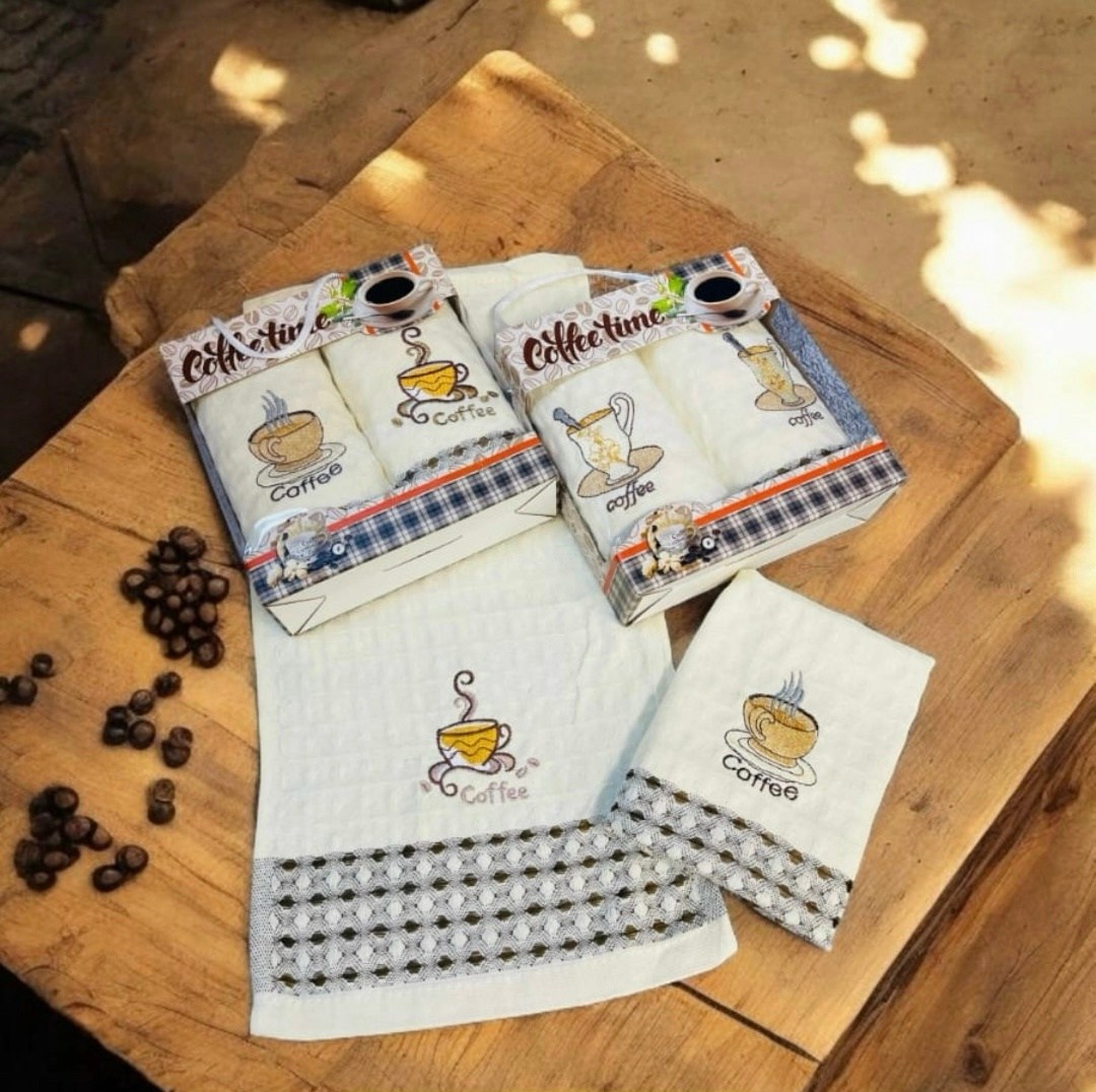 набор кухонные вафельные полотенца,кухонные полотенца "кофе",набор кухонные полотенец,полотенце кухонное вафельное,полотенце для кухни вафельное