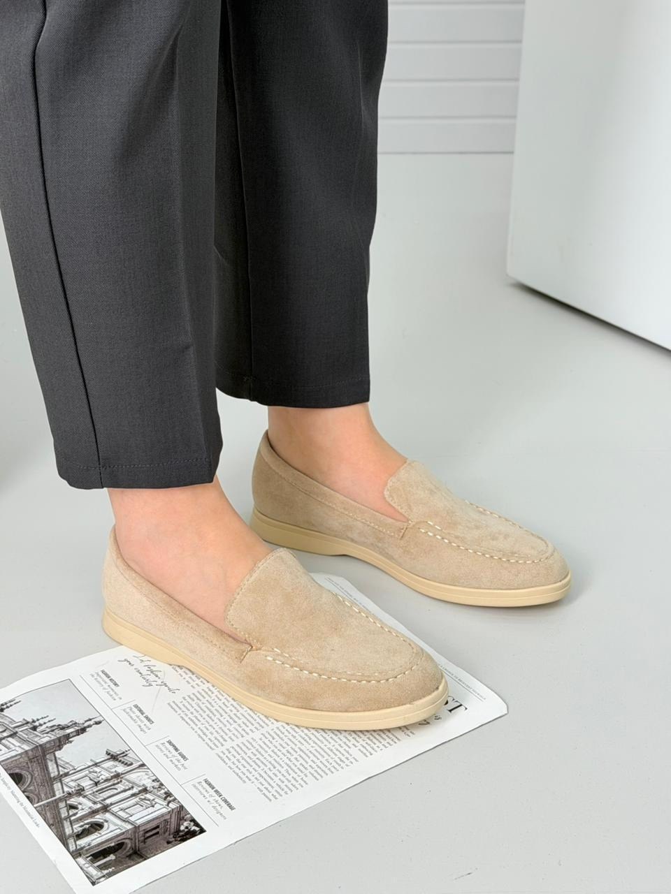 ,серые замшевые лоферы,лоферы женские из натуральной замши,лоферы женские замшевые,лоферы женские