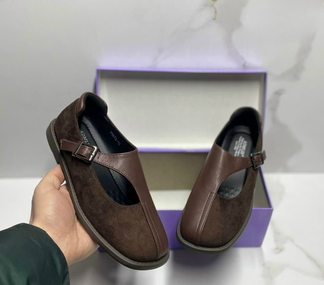 ,лоферы коричневые с ремешком замшевые,женская ,обуви,лоферы замшевые