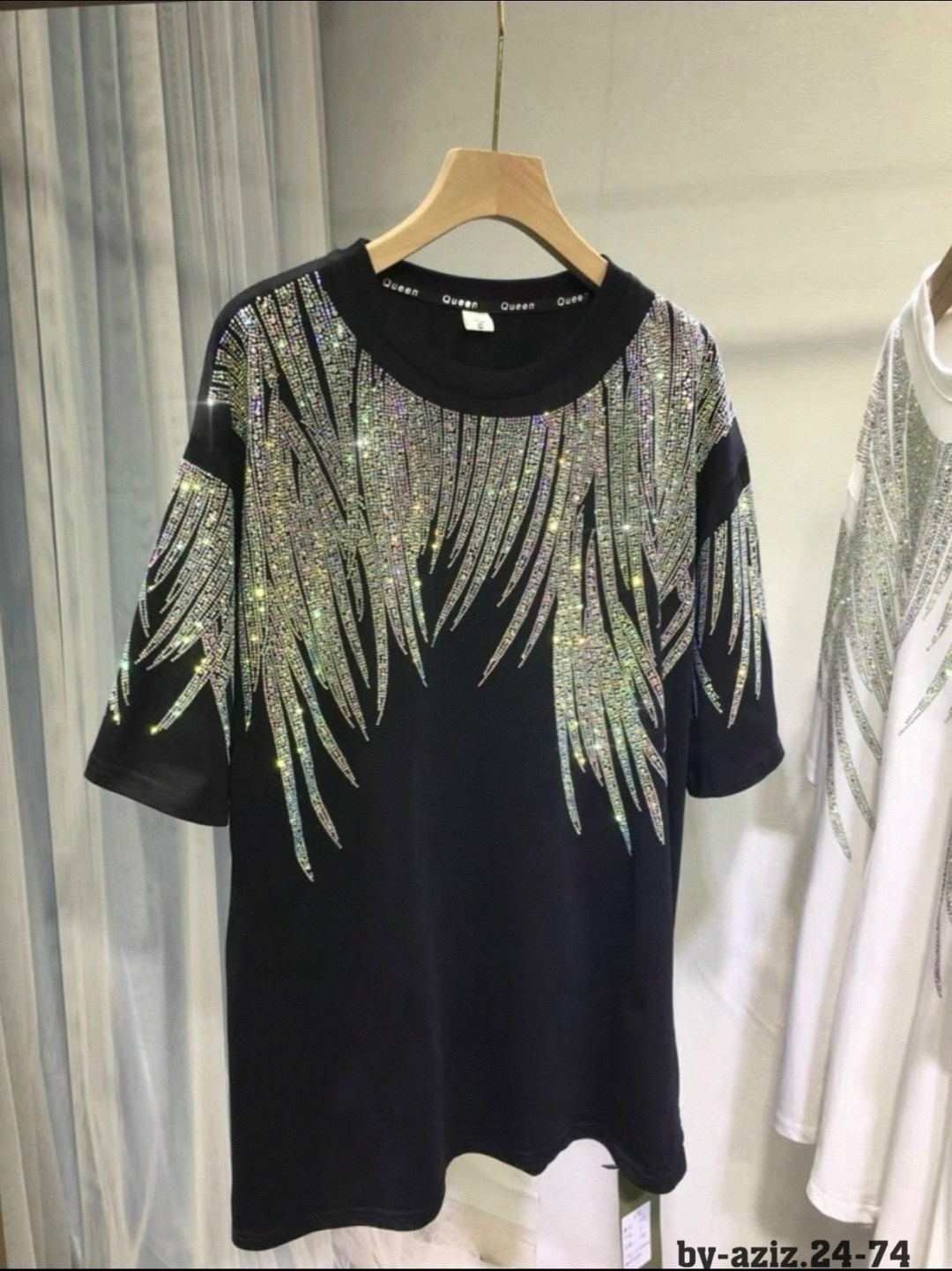 футболки большие размеры со стразами,женские модные повседневные футболки,футболка со стразами женская,футболки женская оверсайз,летние женские футболки