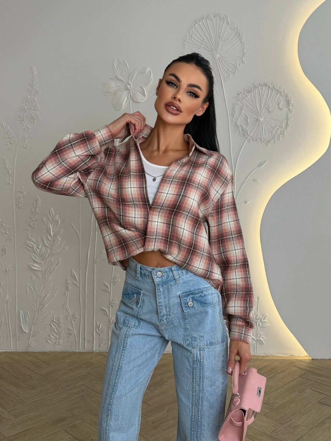 рубашка в клетку оверсайз удлиненная marybeth,рубашка женская в клетку,рубашка женская в клетку оверсайз,женская рубашка,рубашка в клетку оверсайз на кнопках