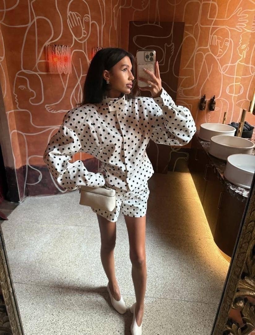 модное платье,платье стильное,наряд,платье в горошек