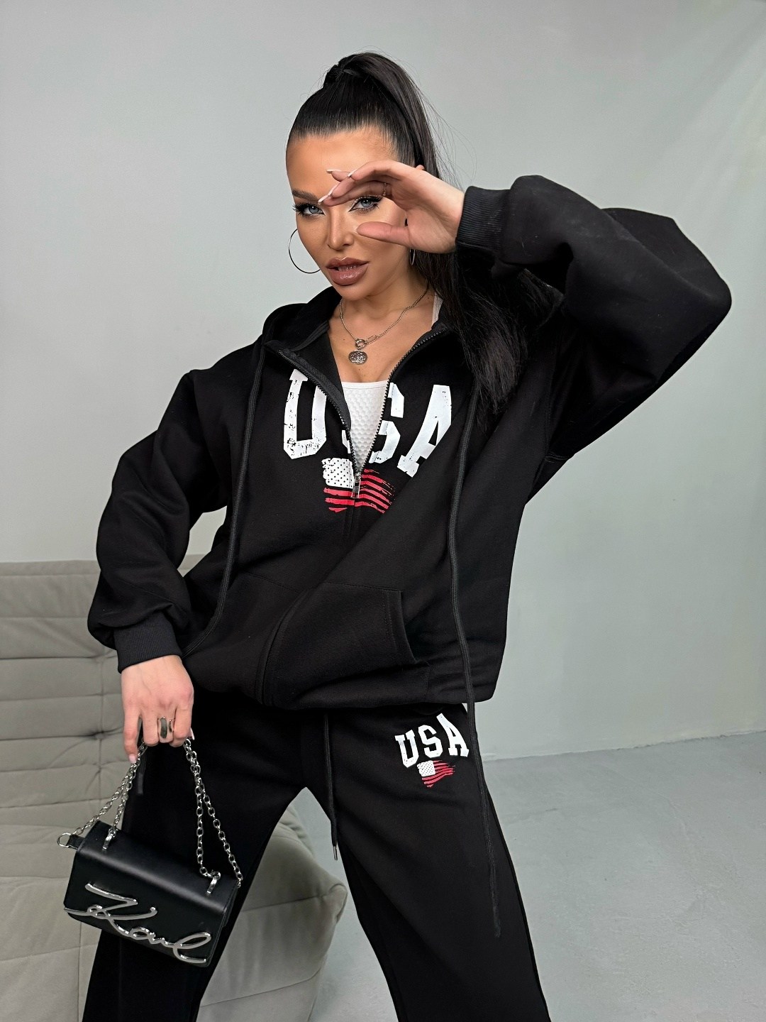 комплект спортивного костюма usa толстовка jogger,спортивные костюмы женские на флисе,спортивный костюм,спортивные женские костюмы,теплые костюмы женские спортивные на флисе оверсайз