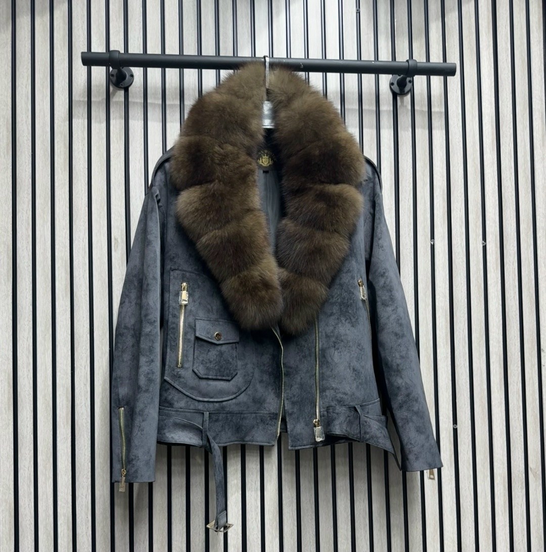 женская джинсовая куртка с мехом песца,куртка с натуральным мехом,куртка с мехом,джинсовка с мехом,куртка кожаная с мехом