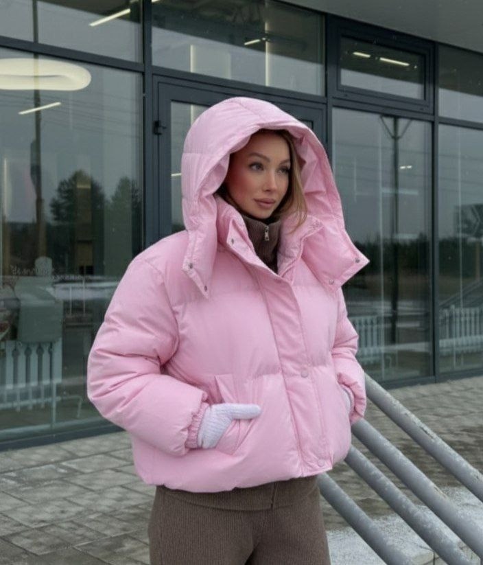 женская зимняя куртка,куртка оверсайз,куртка женская,женская модная зимняя толстая теплая парка коричнево-черная куртка,объемный пуховик