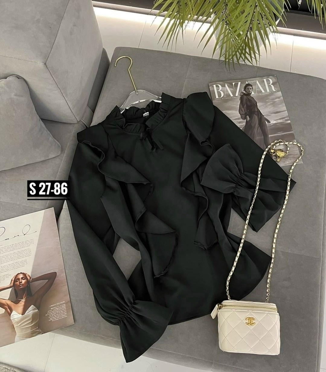 блузка с оборками,женская блузка,блузка стильная,модная блузка,шифоновая блуза