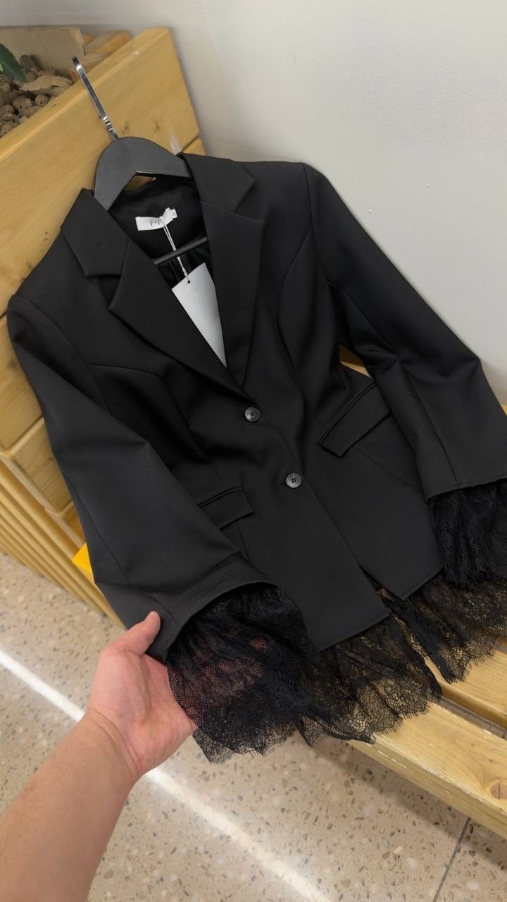 женский кружевной блейзер на одной пуговице,шикарный пиджак с кружевом,пиджак кружево,жакет,модный кружевной пиджак для женщин 2026 весенняя одежда