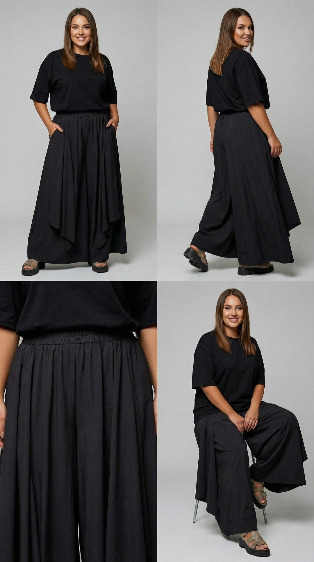 брюки широкие,юбка брюки для полных,брюки для полных женщин,женские широкие брюки,брюки модные