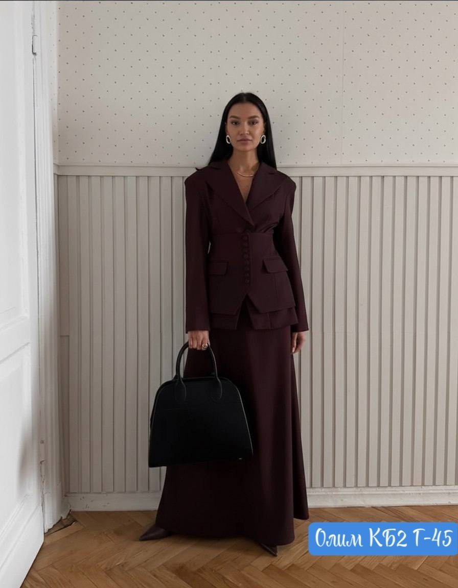 костюм женский деловой,брючный костюм,костюм элегантный пиджак и юбка макси emberens,костюм классический,женский костюм