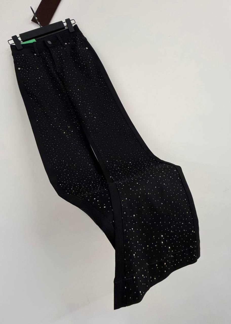 черные джинсы-клеш,джинсы клеш denim 3104 черный w25,джинсы женские,джинсы koton черный,черные женские джинсы микро-клеш